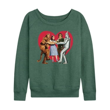 Wizard of Oz - Dorthy and Friends Photo Heart - Women's Lightweight French Terry Long Sleeve Shirt