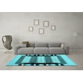 thumbnail image 3 of Ahgly Company Indoor Round Abstract Light Blue Contemporary Area Rugs, 7' Round, 3 of 4