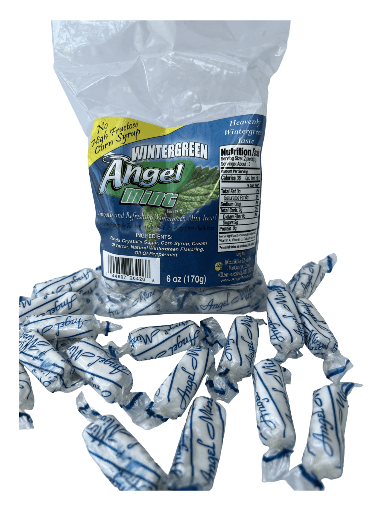 Angel Mint Wintergreen Individually Wrapped Peppermint Stick Mints