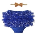 thumbnail image 4 of Leey-World Baby Tulle Ruffle Bloomer for Newbornr Infant Girls Cotton Frilly Diaper Covers Cute Briefs Panties Shorts(Blue,0-24 Months), 4 of 4