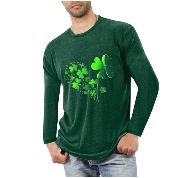 Blusas y camisas de manga larga con cuello redondo para hombre, deportivas, fitness, hogar, pijamas navideños estampados, camiseta de manga larga con cuello redondo, blusa de poliéster para hombre