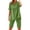 281#Green, variant on Linen Short Sets for Women - Short Sleeve Shirts & Wide Leg Shorts Loose fit Casual 2 piece Cotton Line Outfits