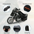 thumbnail image 4 of Cubierta de motocicleta a medida Unique Bargains 301D-PU negra para Honda Super Cub 110 2017-2023, cubierta impermeable para motocicleta al aire libre, 4 of 7