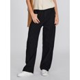 thumbnail image 4 of Women Loose Jeans Solid Color Mid-Rise Barrel Denim Pants, 4 of 7