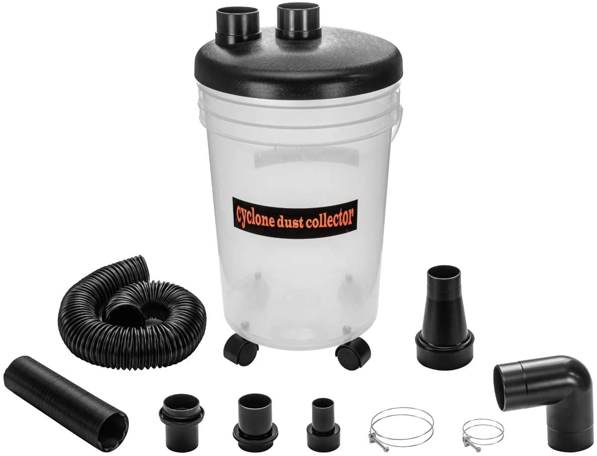 POWERTEC Cyclone Dust Collector and Separator Kit w/Clear 6 Gallon Dust