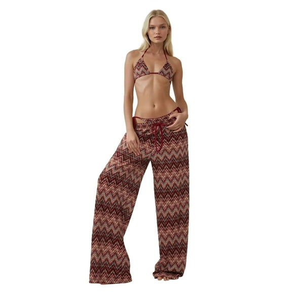 Wide Leg Colourful Knitted Pants