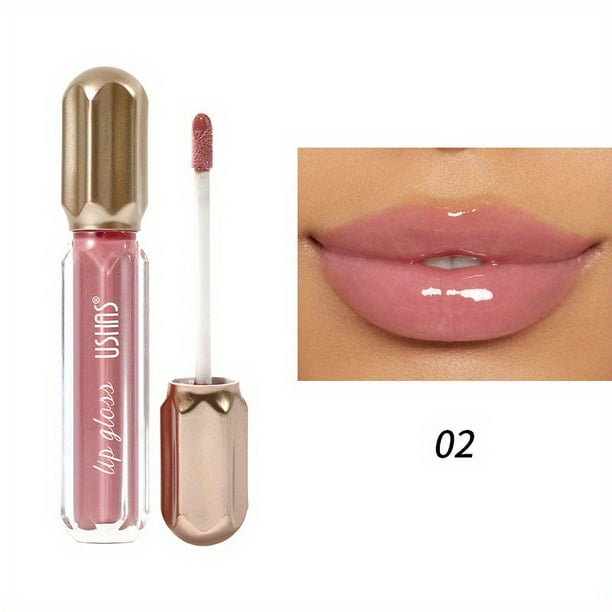 Brillo de labios de perlas de espejo de 6 colores resistente al agua, lápiz labial hidratante de larga duración, brillo de labios brillante, maquillaje cosmético para mujeres
