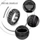 thumbnail image 2 of Juego de 4 anillos Fidget Spinner de acero inoxidable, anillos de boda geniales, joyería, 9, 2 of 4