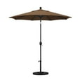 thumbnail image 2 of 7.5' Pacific Trail Series Patio Umbrella With Stone Black Aluminum Pole Aluminum Ribs Push Button Tilt Crank Lift With Sunbrella 1A Teak Fabric, 2 of 2