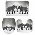 thumbnail image 2 of Elephant Bathroom Rugs Set Gray Gradient Cloud Sky Animal Non Slip Absorbent Soft Bath Mats 3 Piece Set with Bathroom Rug, U-Shaped Floor Mat, Toilet Seat Cover Small Size, 2 of 9