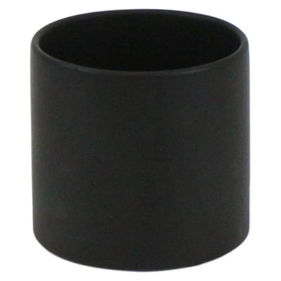 Matte Black Ceramic Cylinder Vase 5.5" Width, 5" Height - Modern Minimalist Flower Vase, Candle Holder, Plant Pot, Home Decor Organizer