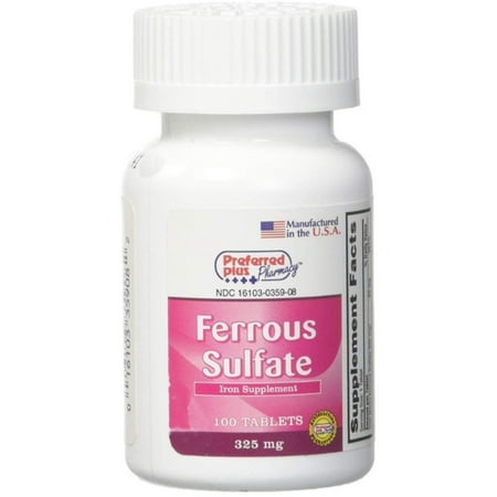 Preferred Plus Ferrous Sulfate Iron Supplement,  100