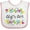 White and Pink, variant on Inktastic Gigis Girl- Bright Flowers Girls Baby Bib