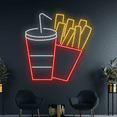 thumbnail image 4 of French Fries & Coke Neon Signs, Fast Food Restaurant Decor, 4 of 4