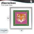 thumbnail image 4 of Stupell Industries Eclectic Bordered Exotic Tiger Portrait Gray Framed Print Under Glass, 16 x 16, by Karolina Sato, 4 of 8