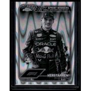 2024 Topps Chrome F1 Max Verstappen #152 Black & White RayWave Refractor Trading Card - Red Bull Racing