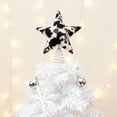thumbnail image 3 of Yucurem Christmas Tree Topper Ornament, Vintage Cow Print Star Tree Top Decor for Xmas Cowboy Party & Tabletop Display Gifts, 3 of 6