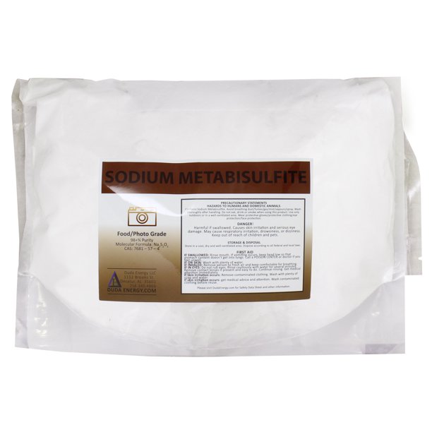 10 lb Sodium Metabisulfite Food Grade / Photo Grade 98.6+ Purity White