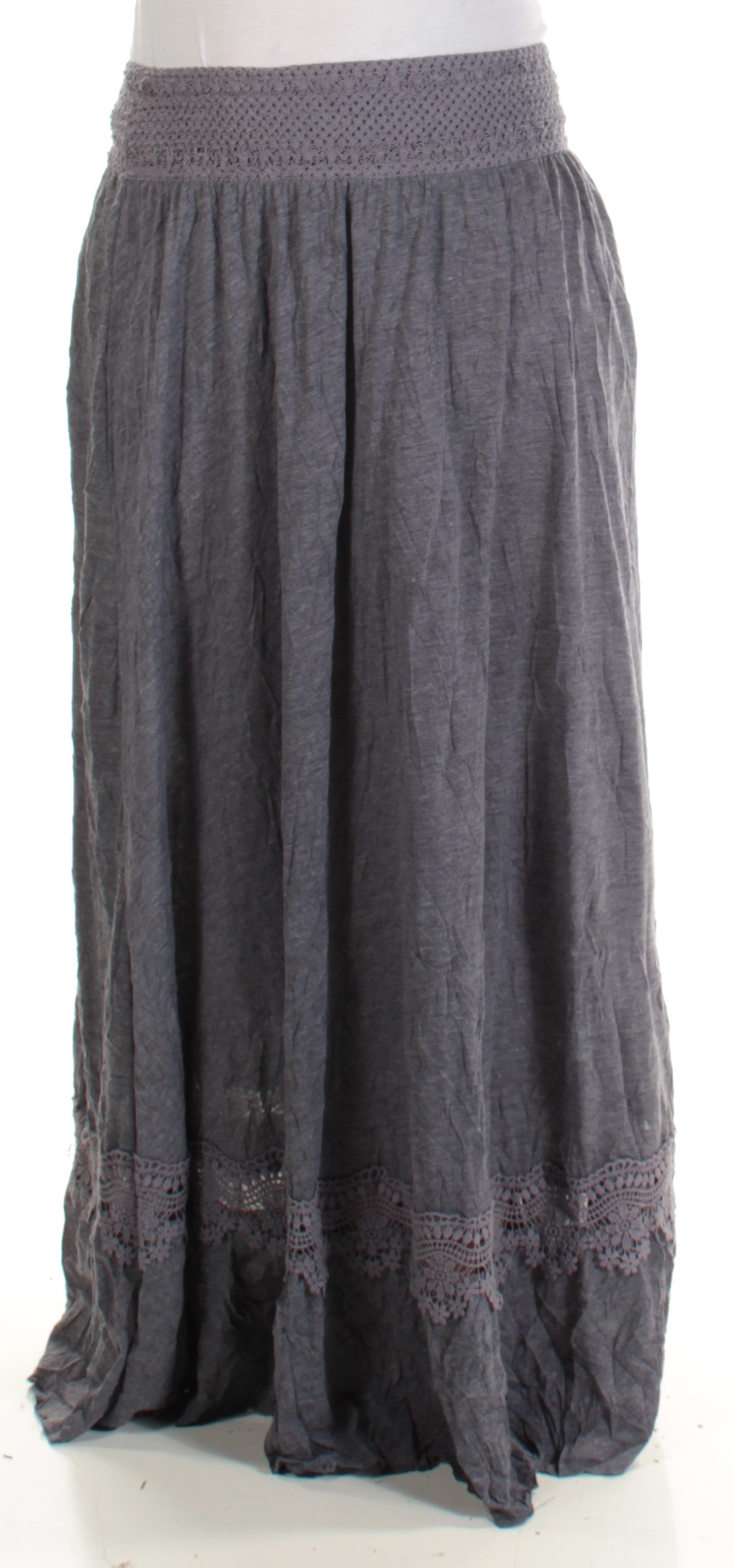 INC 80 Womens New 1518 Blue Lace FullLength ALine Casual Skirt M B+B