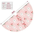 thumbnail image 3 of Picia Rabbit And Cherry Print Christmas Tree Skirt , Christmas Tree Skirt Ornaments for Merry Christmas Holiday Party Decorations Indoor Outdoor-30", 3 of 7