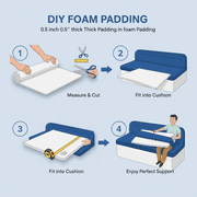 AK Trading Co Foam Padding 05 بوصة x 24 بوصة x 72 بوصة وسادة تنجيد