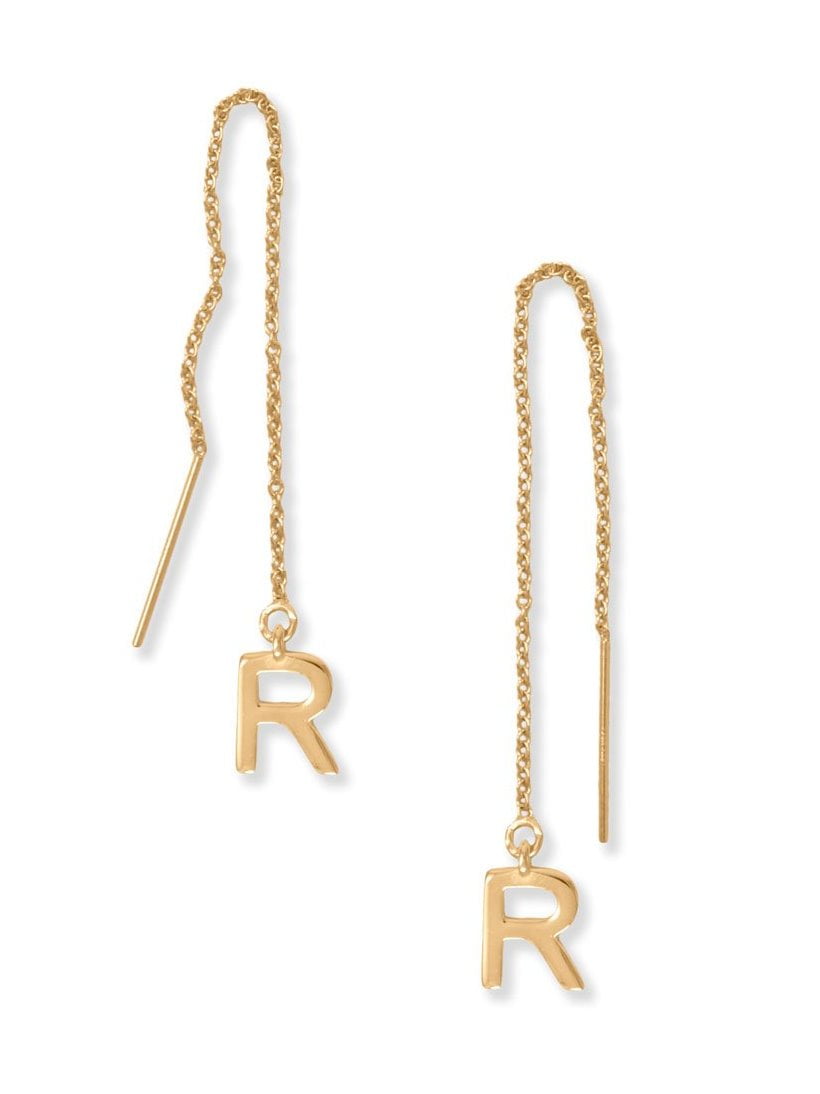 long gold plated earring Gold gold filled 14 carat chain earrings