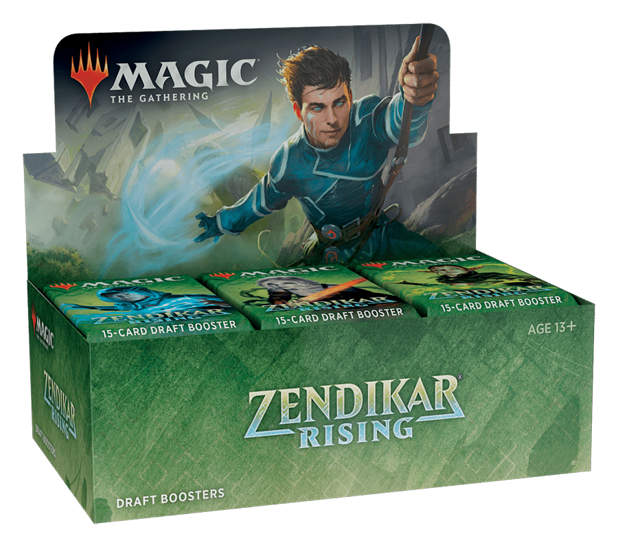 Magic: The Gathering Zendikar Rising Draft Booster Box | 36 Booster Packs (540 Cards) + 1 Box Topper | 36 Full Art Lands | Factory Sealed