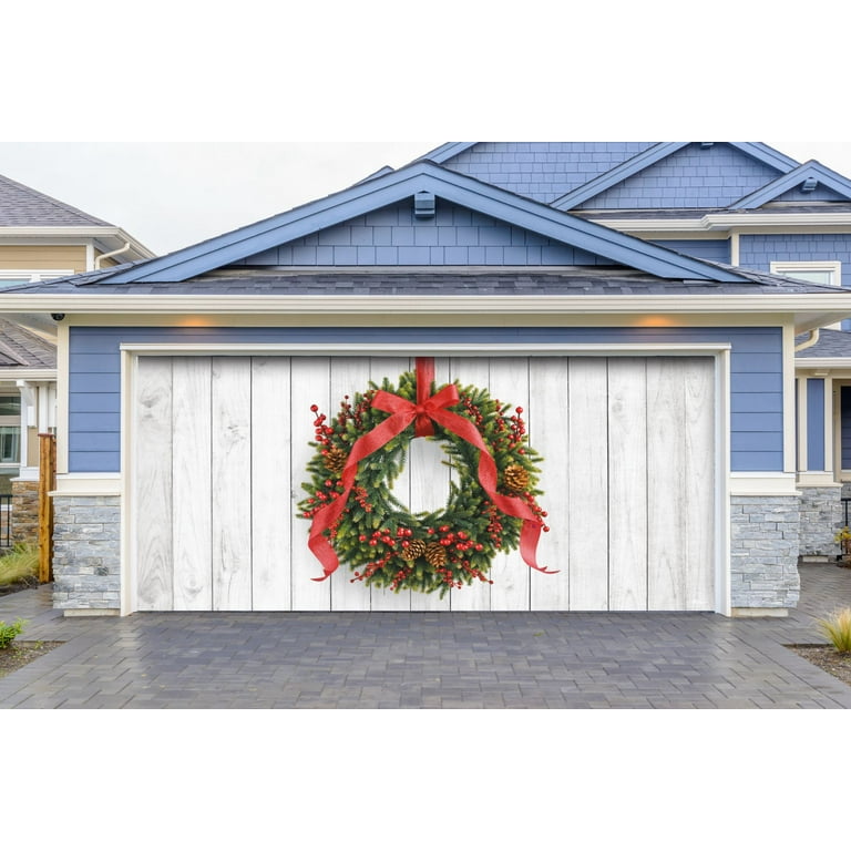 My Door Decor 285905XMAS-029 7 x 16 ft. Christmas Wreath Christmas ...