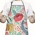 thumbnail image 2 of Women Men Adjustable Bib Apron with Pockets Floral Rose Cooking Kitchen Aprons, 2 of 7