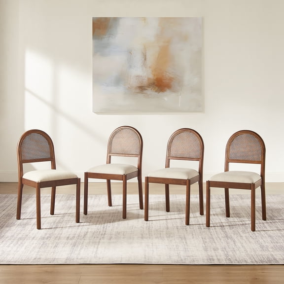 Crosley Furniture Kennedy 4-Piece Dining Chair Set in Walnut