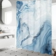 thumbnail image 2 of Blue Marble Small Stall Shower Curtain 36 x 72, Ombre Half Size Narrow Shower Curtain Set, 36 inch Modern Fabric Shower Curtains for Chic Luxury Bathroom Decor, 2 of 6