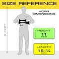 thumbnail image 6 of Vixen Horns Train Horn for Truck/Car. 3 Air Horn Black Heavy Duty Trumpets. Super Loud dB. Fits 12v Vehicles like Semi/Pickup/Jeep/RV/SUV VXH3318B, 6 of 8