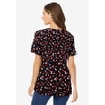 thumbnail image 2 of Woman Within Plus Size Perfect Printed Short-Sleeve V-Neck Tee, 2 of 6