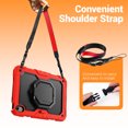 thumbnail image 4 of for iPad (A16)11th /10th Generation 11/10.9 inch 2025/2022 Case, 360 Rotating Shockproof Cover with Stand, Handle, Shoulder Strap, Red, 4 of 7