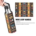 thumbnail image 4 of Yayeee 33oz Insulated Water Bottle Double Wall Stainless Steel with Flip Straw Lid, Orange Geometric, 4 of 7