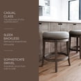 thumbnail image 2 of Maven Lane Alexander Backless Counter Stool, Reclaimed Oak w/ Ash Grey, Set of 3, 2 of 6
