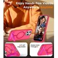 thumbnail image 4 of Funda con Soporte invisible Magnética, Delgada Mate, para iPhone 14 Pro Max, Rosa Intenso, 4 of 7