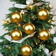 thumbnail image 5 of Beautynvta Christmas Ball Ornament, 4.72'' Matte Christmas Tree Ornaments Decorations Hanging Balls, Shatterproof Plastic Hanging Pendants for Xmas Tree Holiday Party Decor, Gold, 5 of 5