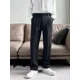 thumbnail image 5 of Pantalones de traje negros rectos para hombre, pantalones holgados de verano para hombre, pantalones de licra, 2024, reseñas coreanas, muchas novedades formales, delgadas e informales, 5 of 5