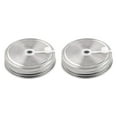 thumbnail image 7 of Uxcell 2 Pcs Stainless Steel Wide Mouth Jars Lids with Straw Hole for Mason Bottle Jar Silver, 7 of 7