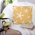 thumbnail image 3 of Pillow Covers 18x18 Set of 2, Yellow Starfish Coastal Square Throw Pillow Covers for Couch/Sofa/Living Room, Summer Beach Nautical Sea Ocean Decorative Soft Pillowcases for Couch Throw Pillows, 3 of 7