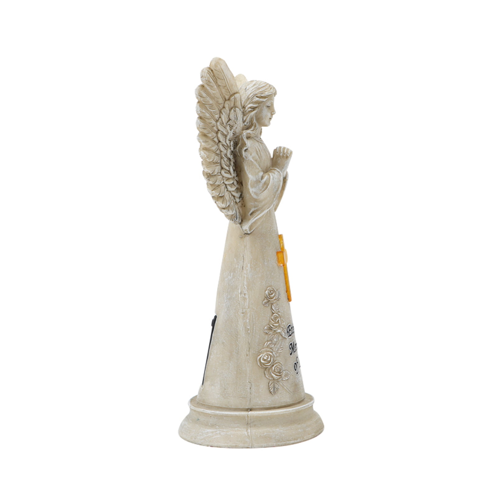 Angell Statue Garden Decors Solar Angell Figurine Praying Angles Gardens Memorial Sculpture Waterproof Angles Sculptures