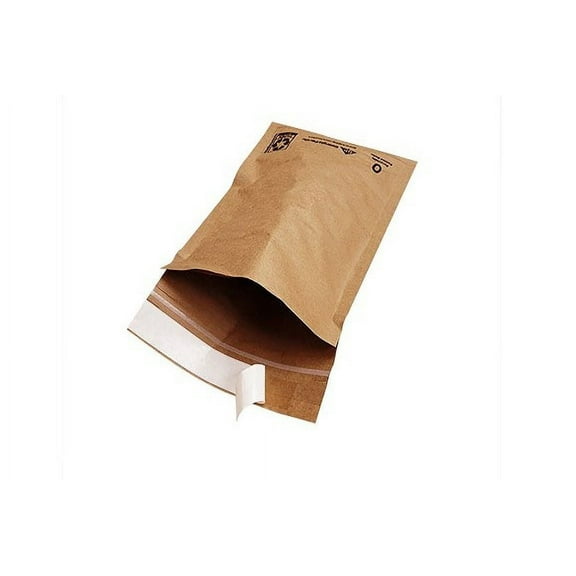 Kraft Curbside Recyclable Paper Padded Mailers - 7 x 9", 250/Case