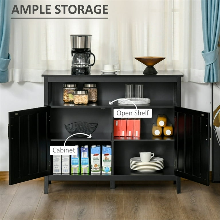 Black outlets kitchen adjustable shelving