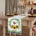 thumbnail image 2 of Table Runners 70 Inches Long Dress Scarves, Spring Eucalyptus Sunflower Farmhouse Coffee/Dining/Kitchen Table Decor, Holiday Table Runner, Farmhouse Birds Gray Wood 13x70 Inch, 2 of 9