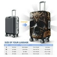 thumbnail image 5 of Haiem Gold Pattern Black Skull Luggage Cover Printed Suitcase Covers for Luggage Elastic Washable Suitcase Protector Fits 18-32 Inch Luggage-Small, 5 of 8