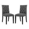 thumbnail image 2 of Modway Duchess 21.5" Modern Style Fabric Dining Chair in Gray (Set of 2), 2 of 5