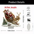 thumbnail image 3 of YANHAIGONG Christmas Reindeer Decorations Indoor,Small Tabletop Christmas Decorations,Santa Claus and Reindeer Sleigh Acrylic Sign with Stand Inspirational Desktop Display Sign Home Decoration, 3 of 6