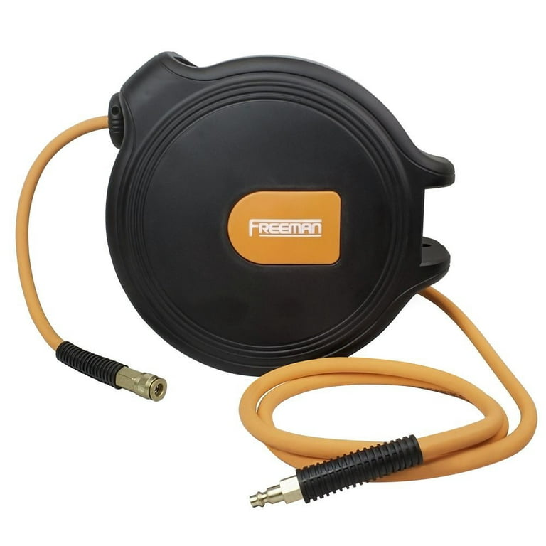 Freeman P3865CHR 0.375 in. x 65 ft. Compact Retractable Air Hose Reel with  Fittings 