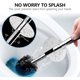 thumbnail image 2 of Brosse de toilette avec support Ensemble de brosse de toilette de salle de bain 2 pièces avec brosse de toilette cachée à long manche avec poils durables pour un nettoyage en profondeur Kuyhfg Bienvenido a Kuyhfg, 2 of 5